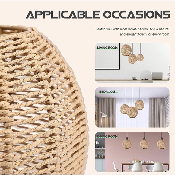 Simulation Rattan Lamp Shade - Picture 7 of 13